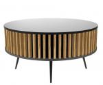 Moderní konferenční stolek RONDA dub artisan/černý